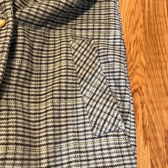 Free People Plaid Wool Trench Coat NWT Small - Picture 16 of 17